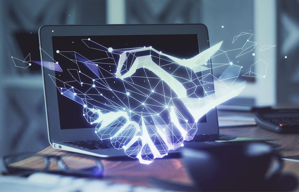 hologram uścisku dłoni
